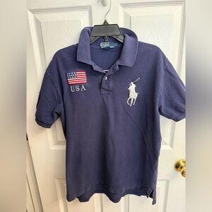 Polo Ralph Lauren Mens Polo USA Big Pony RL Team #3 Short Sleeve Shirt Large